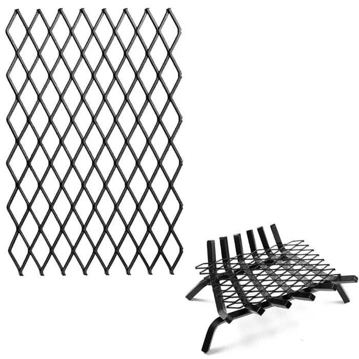 9.8x16.1 Inch Solid Steel Fireplace Grate Ember Retainer Mesh Keep Burning Embers from Falling - 1