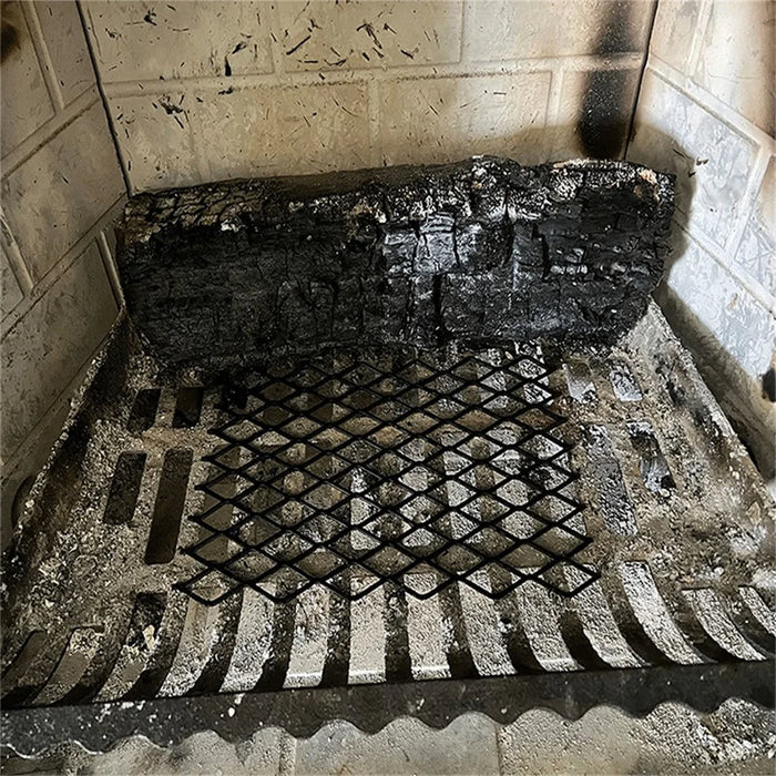 9.8x16.1 Inch Solid Steel Fireplace Grate Ember Retainer Mesh Keep Burning Embers from Falling - 6