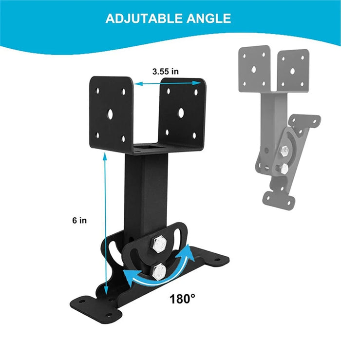 Heavy-Duty Adjustable Roof Mount Bracket for Pergola and Patio Canopy Support - 5