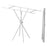 Foldable Clothes Drying Rack Carbon Steel + ABS Quilt Shelf with 2 Bars for Balcony and Bedroom - 1