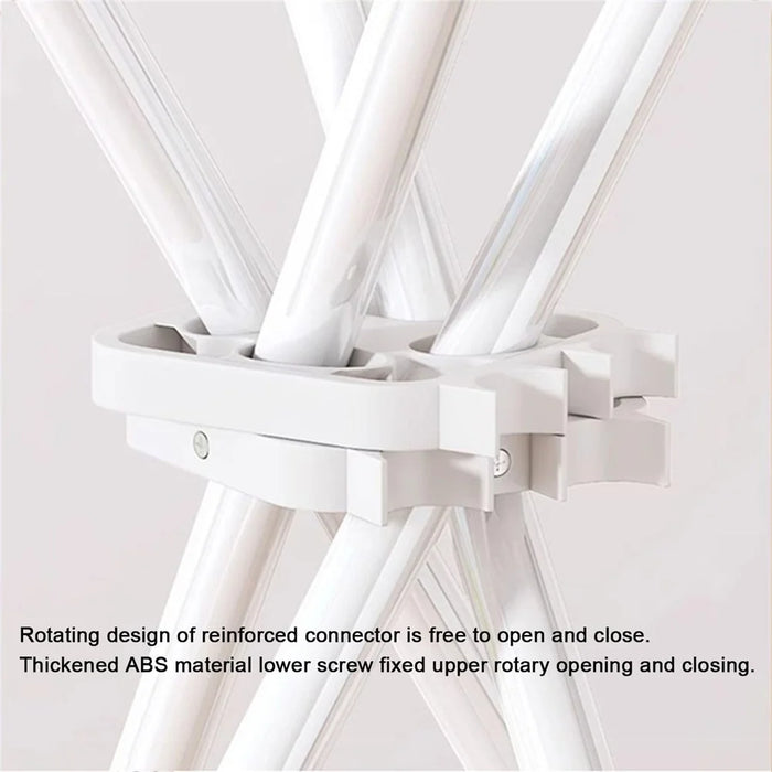 Foldable 4-Bar Clothes Drying Rack for Balcony and Bedroom - 7