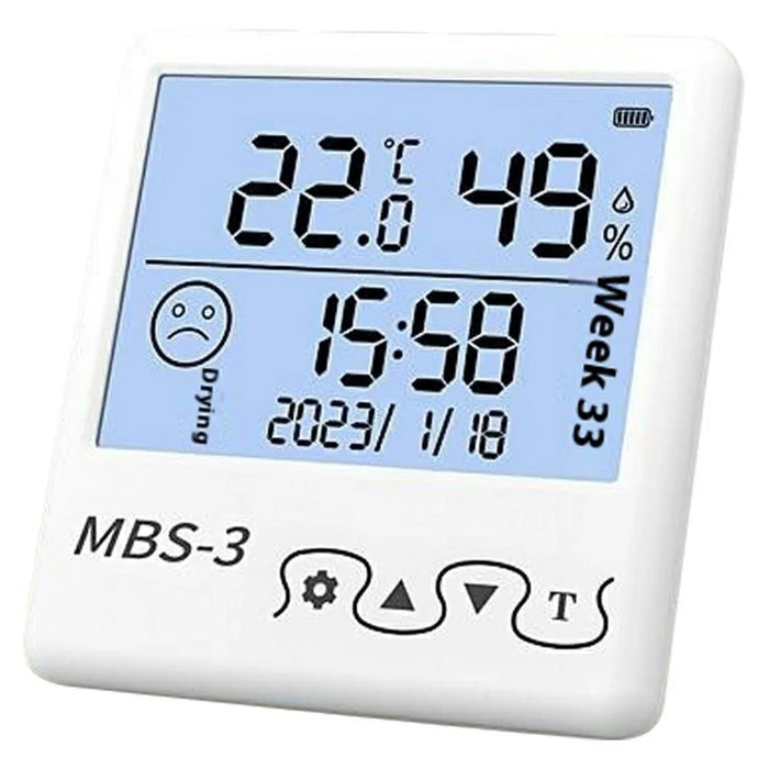 MBS-3 Electronic Thermometer Hygrometer Indoor High-Precision Digital Display Alarm Clock - 1