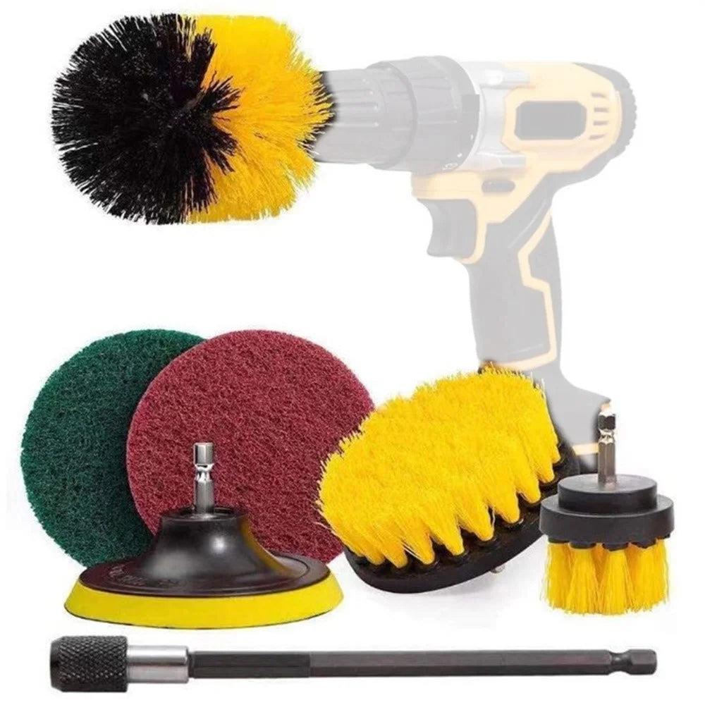 7Pcs / Set Electric Drill Brush Scouring Pad Cleaning Polishing Electric Drill Brush Heads - 1