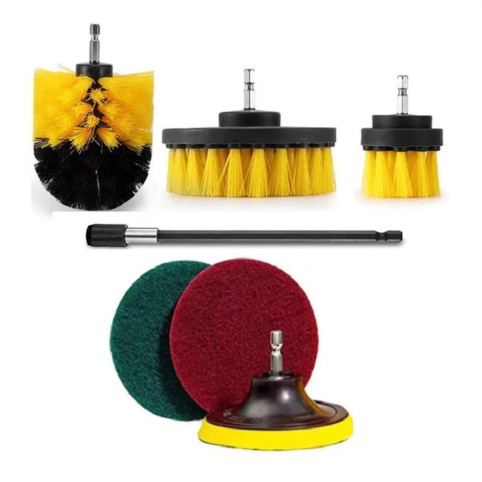 7Pcs / Set Electric Drill Brush Scouring Pad Cleaning Polishing Electric Drill Brush Heads - 4