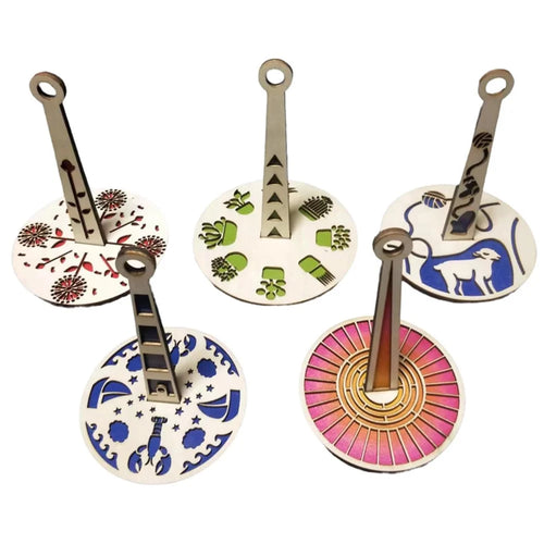 5Pcs Portable Wooden Wrist Yarn Holder Knitting Crochet Tool Anti Tangle Yarn Organizer - 1