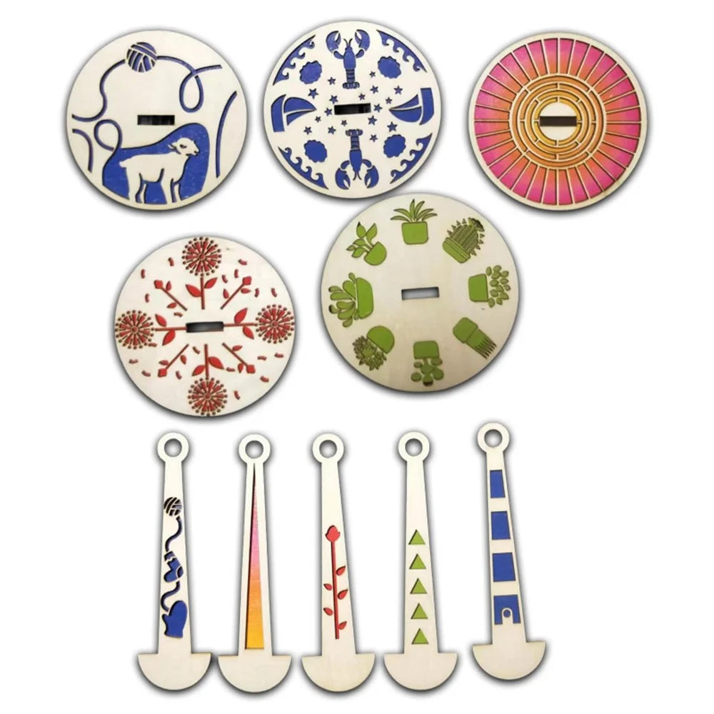 5Pcs Portable Wooden Wrist Yarn Holder Knitting Crochet Tool Anti Tangle Yarn Organizer - 2