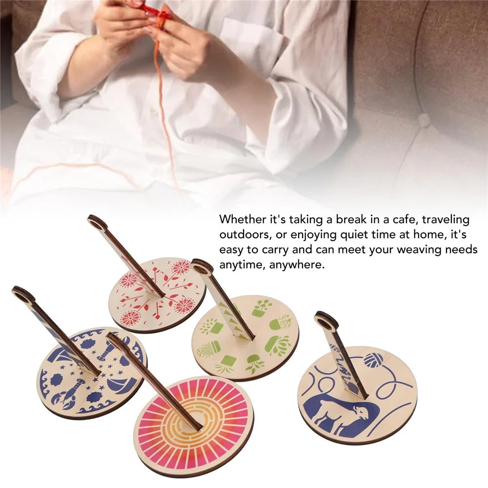 5Pcs Portable Wooden Wrist Yarn Holder Knitting Crochet Tool Anti Tangle Yarn Organizer - 4