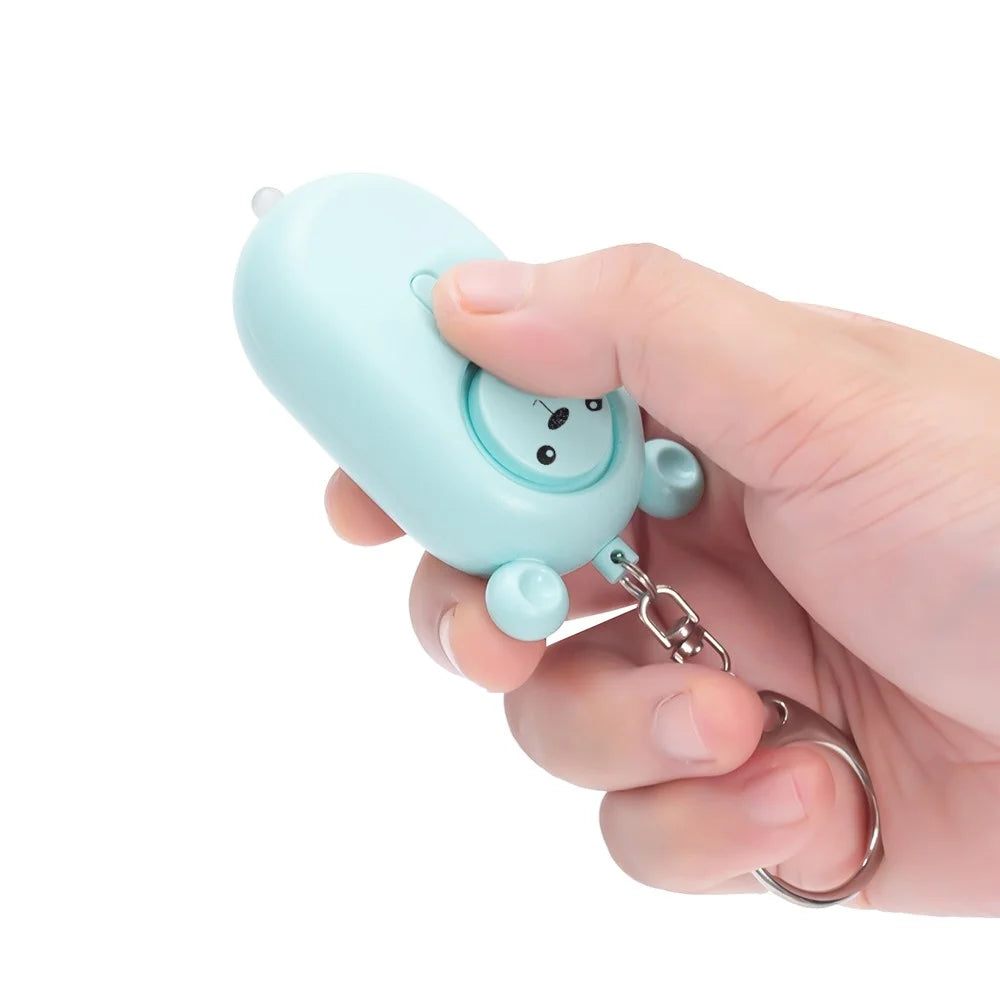 S10 Battery Powered Personal Safety Alarm for Women Outdoor Emergency SOS Device Anti Attack Self Defense - Blue - 4