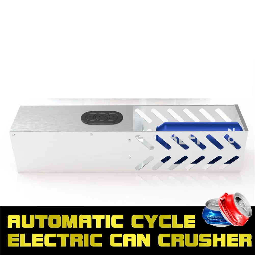 Electric Can Crusher Wall Mountable Aluminum Can Recycling Compactor - EU Plug - 4