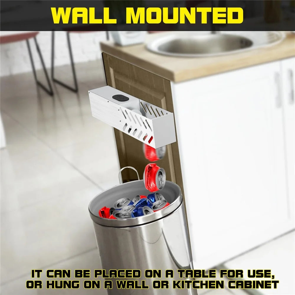 Electric Can Crusher Wall Mountable Aluminum Can Recycling Compactor - EU Plug - 6