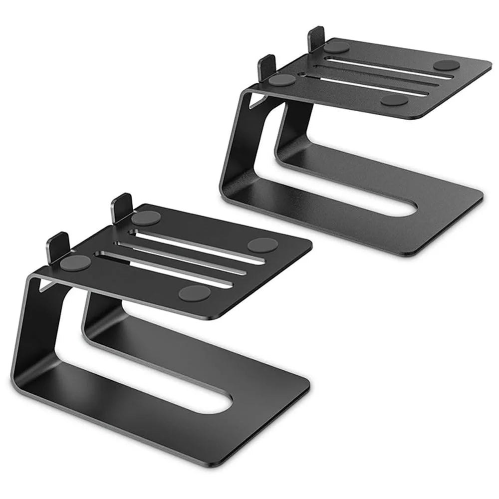 2Pcs Desktop Speaker Stand Studio Recording Equipment Storage Stand Holder 5 Degrees Tilt Design 33 Lbs Capacity - 2