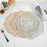 RX3307 12Pcs PVC Dining Table Placemats Heat Resistant Non Slip Rose Pattern Tabletop Mat - Rose Gold - 4