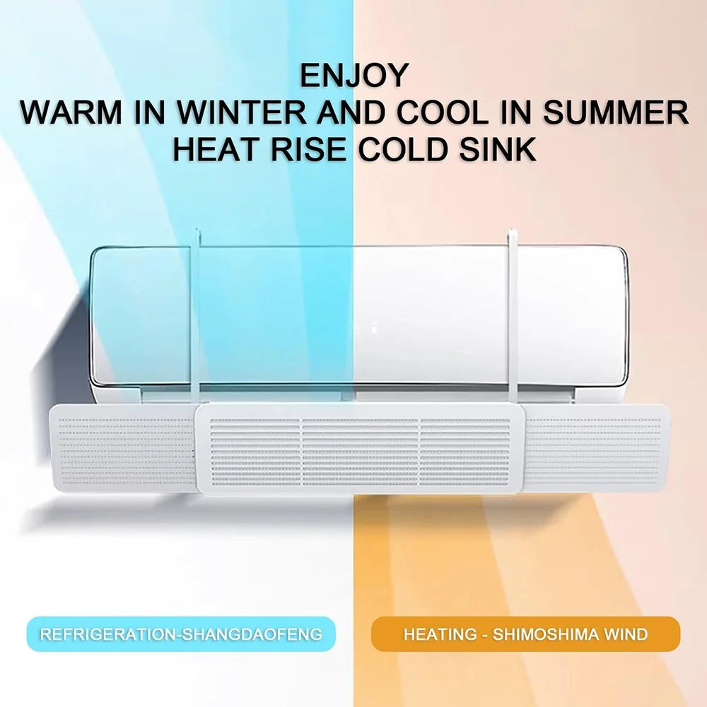 Adjustable Air Conditioner Wind Deflector Shield ABS Honeycomb Universal Wall Mounted AC Vent Cover - 2