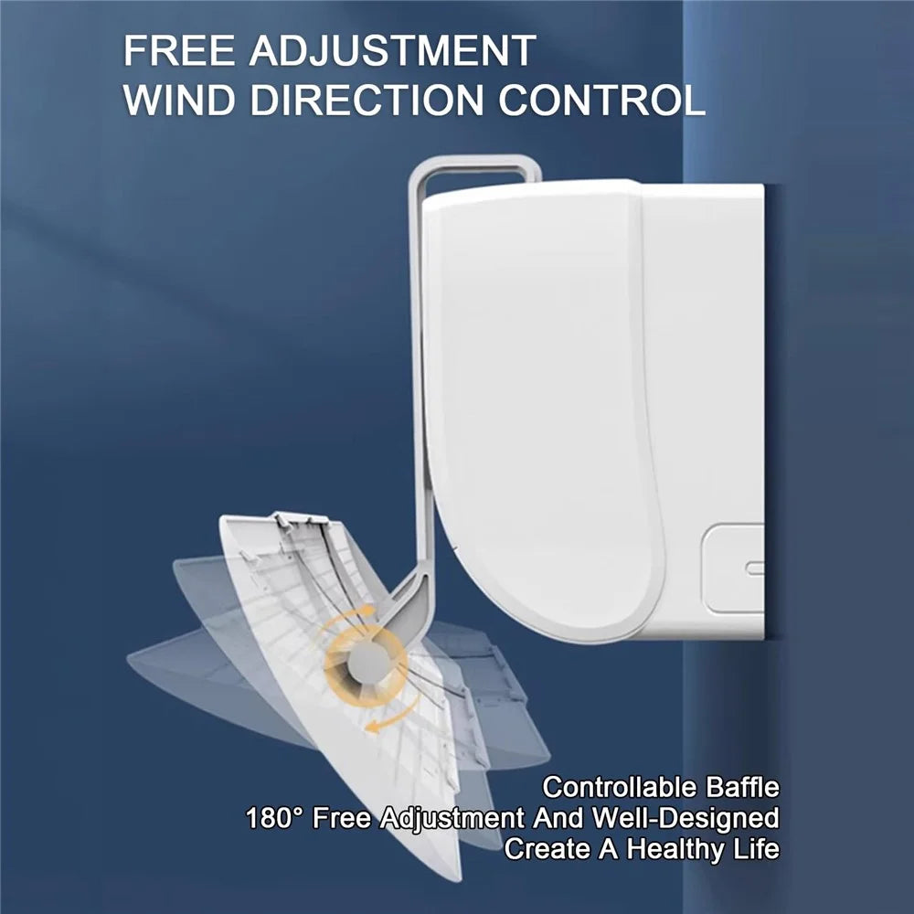 Adjustable Air Conditioner Wind Deflector Shield ABS Honeycomb Universal Wall Mounted AC Vent Cover - 5