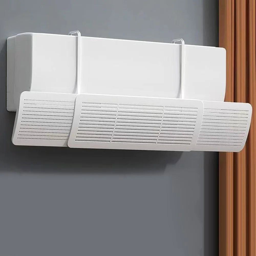 Adjustable Air Conditioner Wind Deflector Shield ABS Honeycomb Universal Wall Mounted AC Vent Cover - 7