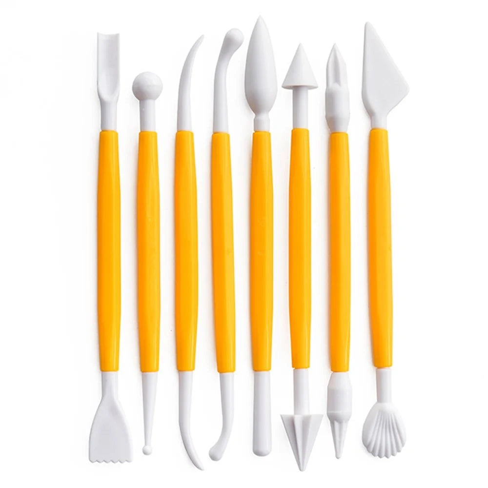 21102501 25PCS Clay Sculpture Tool Set Pottery Carving Knife Detail Needle Figure Transparent Acrylic Turntable - 3