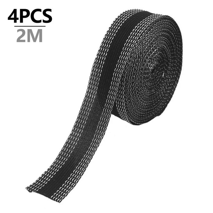 4Pcs 2m Self Adhesive Pants Edge Shorten Stickers Patches for Jeans Trousers Hemming Tape - Black - 1