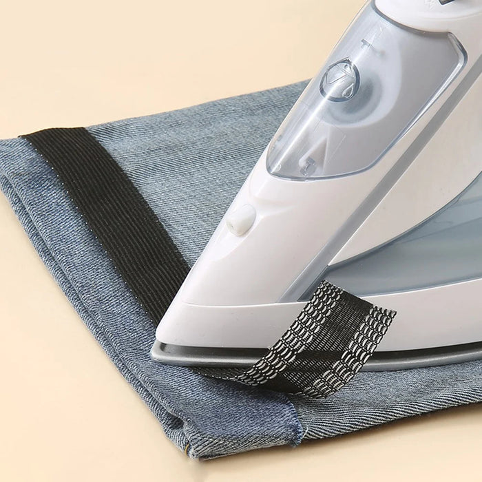 4Pcs 2m Self Adhesive Pants Edge Shorten Stickers Patches for Jeans Trousers Hemming Tape - Black - 5