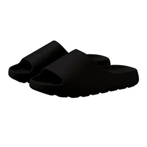 502 3.5cm Thick Sole Slippers Solid Color Non Slip EVA Sliders for Home Outdoor Size 42 - 43 - Black - 1