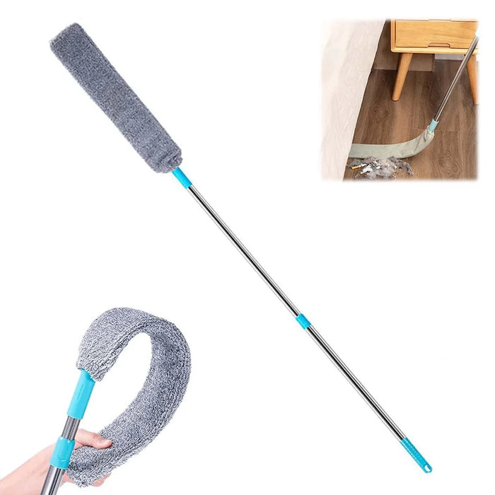 156cm Extendable Long Handle Duster Furniture Gap Cleaning Tool Microfiber Dust Remover - 1