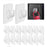 20Pcs Adhesive Wall Door Mount Acrylic Hooks Kitchen Bathroom Towel Key Hanger - 3