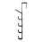 5 Hook Design Door Top Hanger Closet Kitchen Bathroom Door Towel Rack ABS Hanging Hook - Black - 3