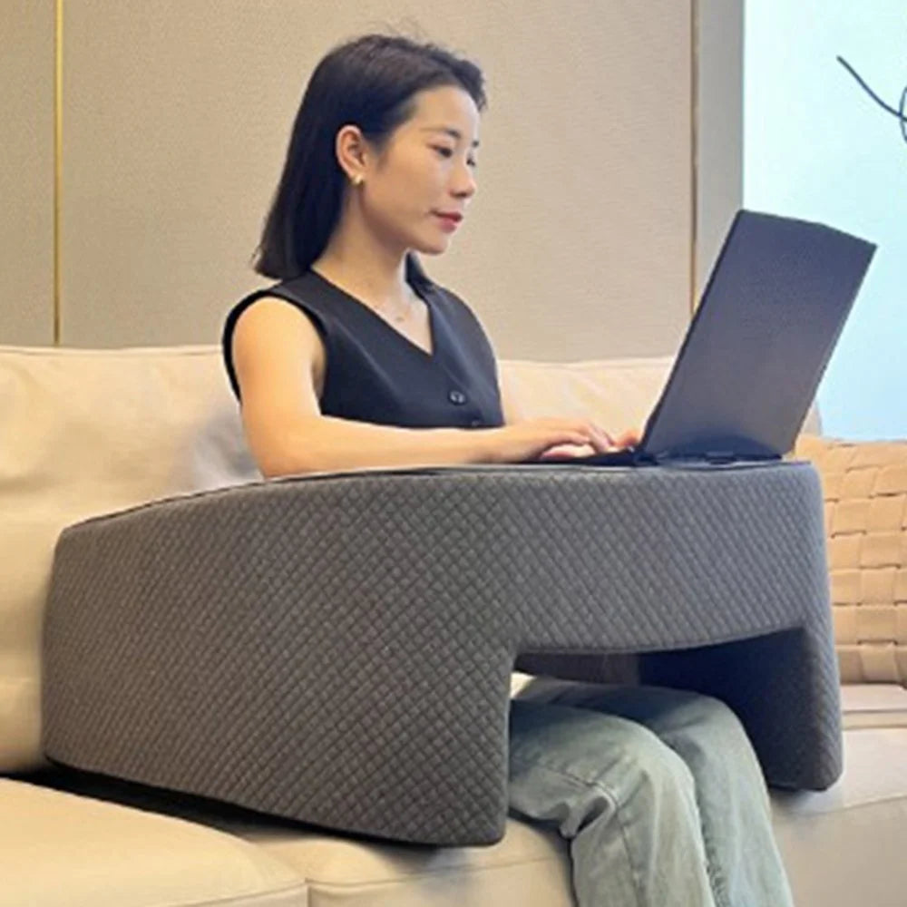 Lap Desk Pillow for Gaming Working Arm Rest Reading Cushion with Removable Cover - 2