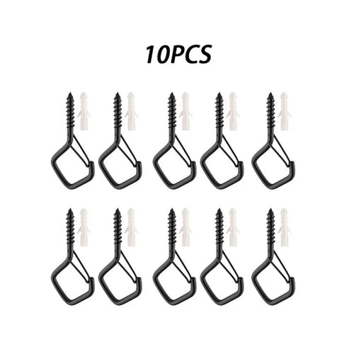10 PCS Square Snap Safety Hooks Diamond Shaped Hangers Sturdy Anti-Drop Q-Type Hooks - 1