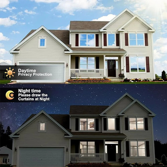 45 x 300cm Window Privacy Film Office Home Balcony One Way UV Blocking Static Cling Glass Film - Silver - 4