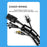 1m Cable Management PE Sleeve Computer Wire Flexible Power Cord Organizer 16mm Diameter - Black - 5