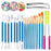 2106724 24PCS Pottery Tool Set DIY Brush Paintbrush Tweezers Clay Carving Knife - 1