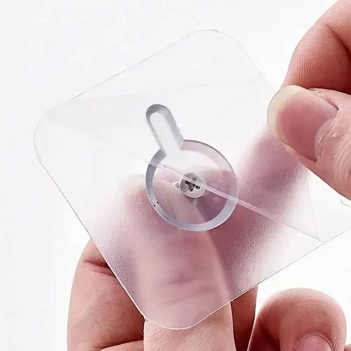 10Pcs Transparent Adhesive Hook No Drilling Traceless Wall Mount Screw for Picture Frames Clocks - 7