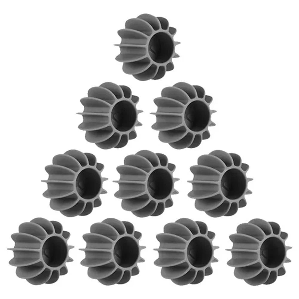 10Pcs Silicone Laundry Washing Ball Anti Tangling  Drum Washing Machine Clothes Cleaning Care Ball - Grey - 1