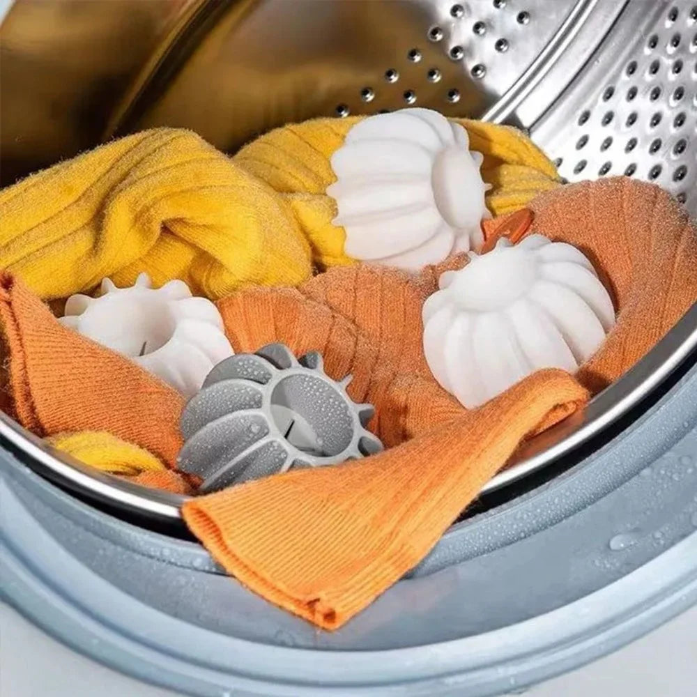 5Pcs Silicone Laundry Washing Ball Anti Tangling  Drum Washing Machine Clothes Cleaning Care Ball - Grey - 7