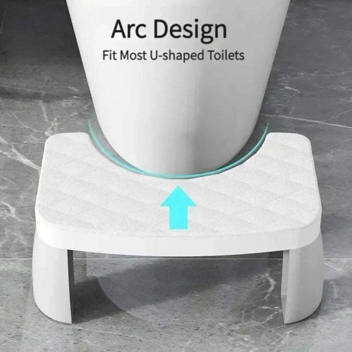 Toilet Stool Thicken Anti-Slip Children Elderly U-Shaped Bathroom PP Foot Rest Stool - White - 3
