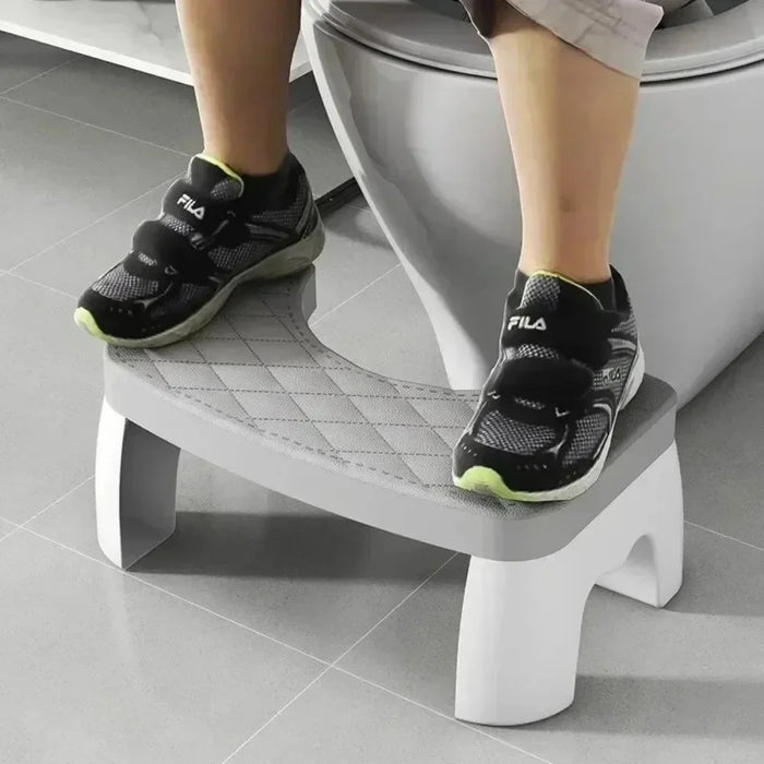 Toilet Stool Thicken Anti-Slip Children Elderly U-Shaped Bathroom PP Foot Rest Stool - White - 6