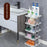 Foldable 5 Tiers Shoe Rack Organizer Home Entryway Bathroom Dorm PP Storage Shelf - Grey - 4