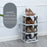 Foldable 4 Tiers Shoe Rack Organizer Home Entryway Bathroom Dorm PP Storage Shelf - Grey - 6