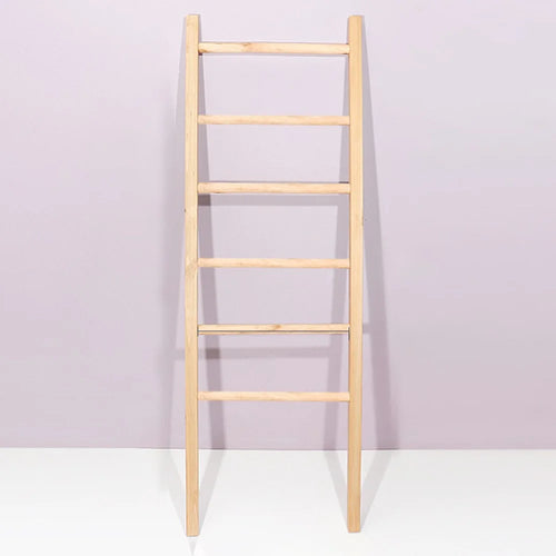 40 x 126cm Creative 6-Tier Wooden Scarf Organizer Clothing Store Scarves Shawls Display Rack - 1
