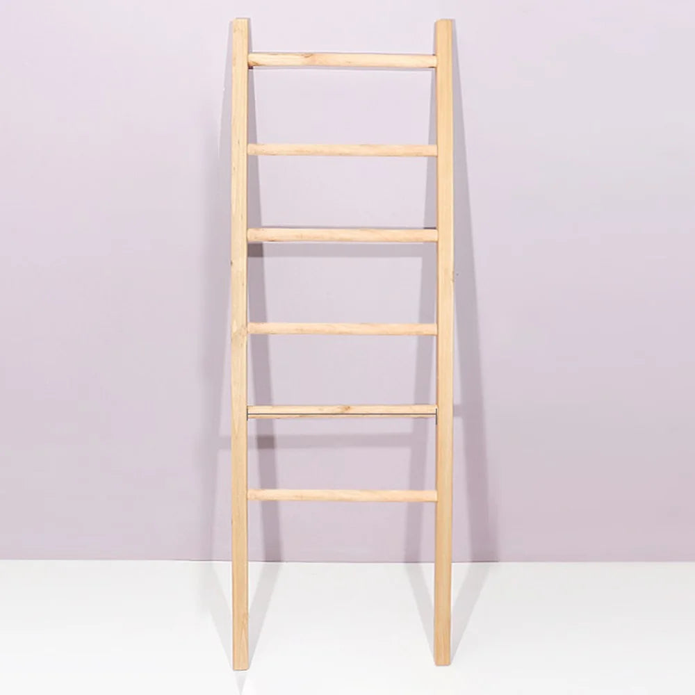 40 x 126cm Creative 6-Tier Wooden Scarf Organizer Clothing Store Scarves Shawls Display Rack - 1