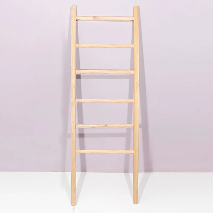 40 x 126cm Creative 6-Tier Wooden Scarf Organizer Clothing Store Scarves Shawls Display Rack - 1