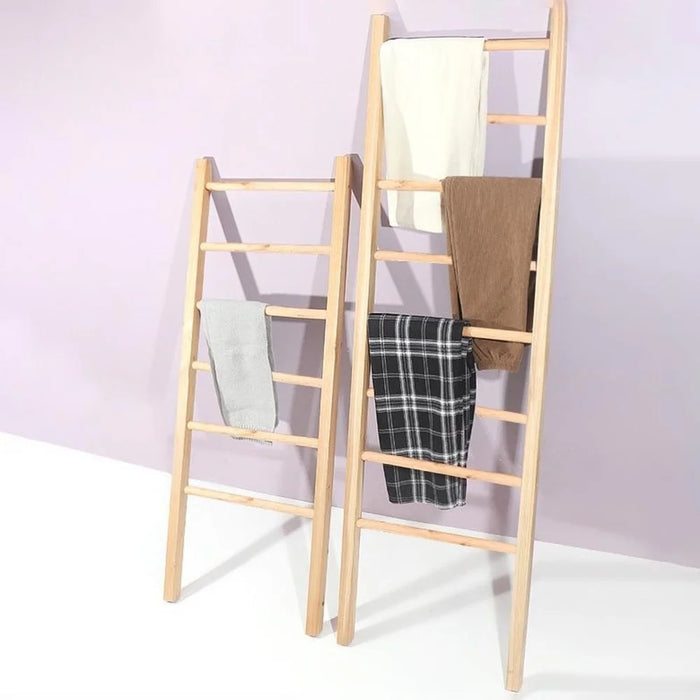 40 x 126cm Creative 6-Tier Wooden Scarf Organizer Clothing Store Scarves Shawls Display Rack - 2