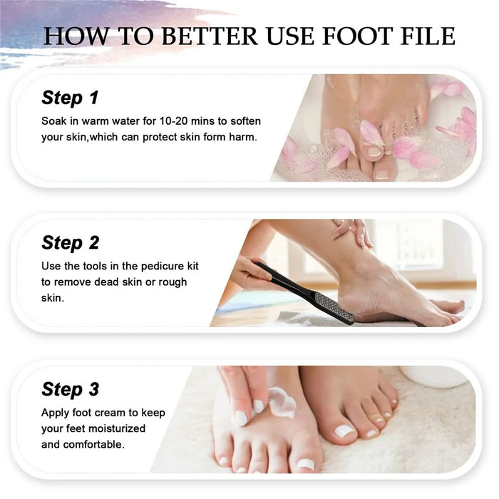 8Pcs / Set Professional Foot Care Pedicure Callus Dead Skin Remover Foot File Corn Removal Tool - 5