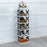 Foldable 6 Tiers Shoe Rack Organizer Home Entryway Bathroom Dorm PP Storage Shelf - Grey - 1
