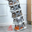 Foldable 6 Tiers Shoe Rack Organizer Home Entryway Bathroom Dorm PP Storage Shelf - Grey - 4