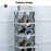 Foldable 6 Tiers Shoe Rack Organizer Home Entryway Bathroom Dorm PP Storage Shelf - Grey - 7