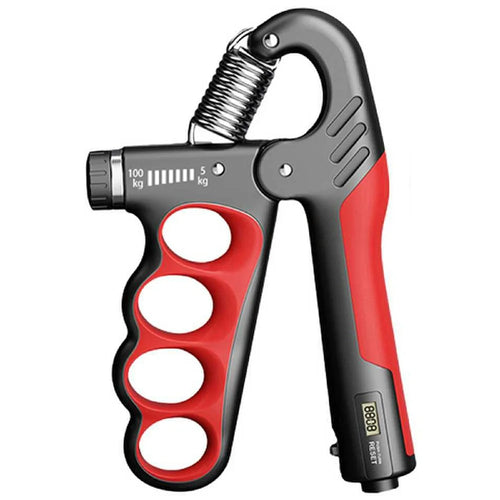Adjustable Hand Grip Strengthener with Digital Counter Muscle Recovery Fitness Hand Force Training Tool - Red - 1