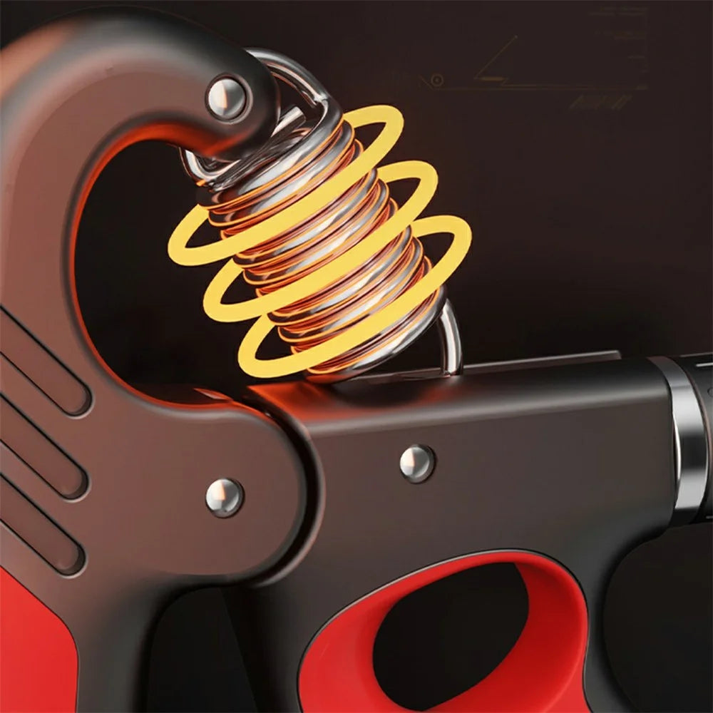 Adjustable Hand Grip Strengthener with Digital Counter Muscle Recovery Fitness Hand Force Training Tool - Red - 5