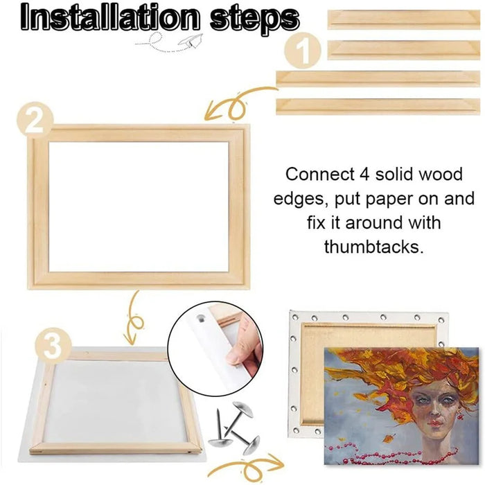 40 x 40cm Solid Pine Wood Canvas Frames for Oil Paintings Poster Prints DIY Picture Inner Frame - 4