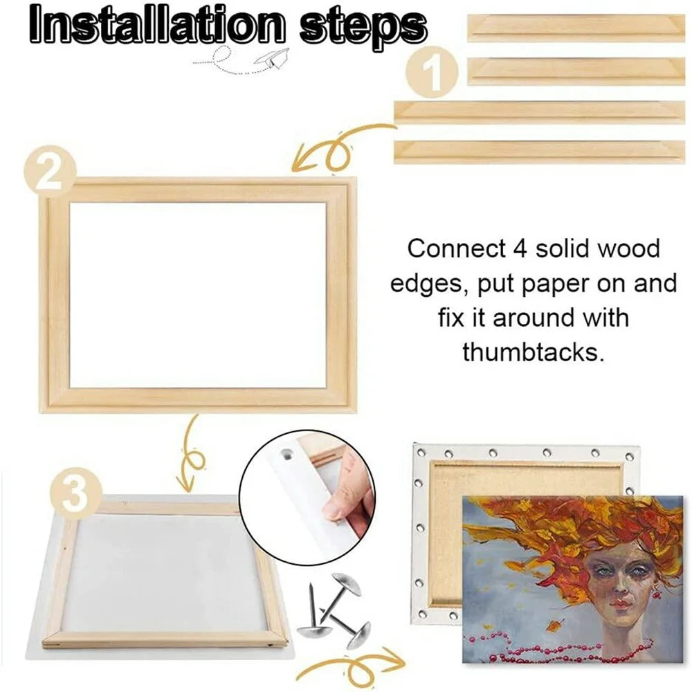 40 x 50cm Solid Pine Wood Canvas Frames for Oil Paintings Poster Prints DIY Picture Inner Frame - 4